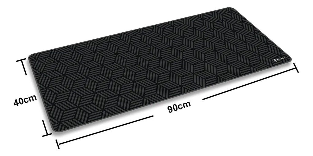Mouse Pad Gamer Titorion Preto de 90x40 cm com Hexágonos para Deslize SPEED